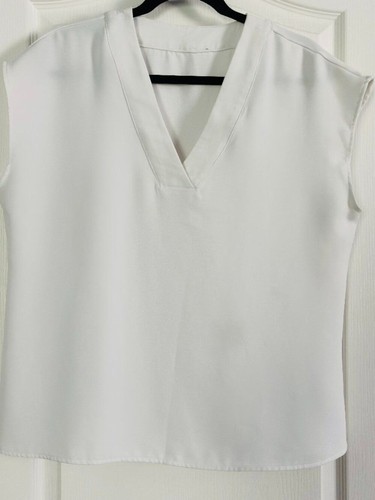 Angels white sleeveless neck - angels, v-neck